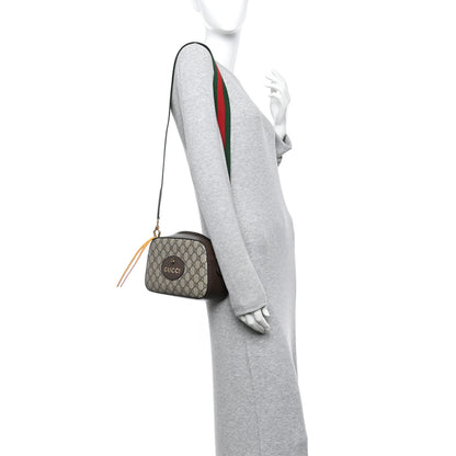 Gucci GG Supreme Monogram Web Neo Vintage Shoulder Bag Beige New Acero Crop 2 of 12