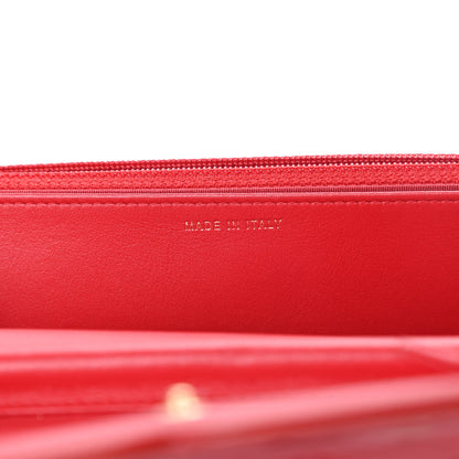 Chanel Caviar Quilted CC Filigree Wallet On Chain WOC Red 7 of 12
