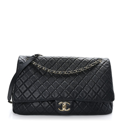 Chanel Calfskin Quilted XXL Travel Flap Bag Black 1 of 9