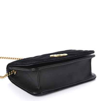 Gucci Velvet Matelasse GG Marmont Mini Bag Black 3 of 8