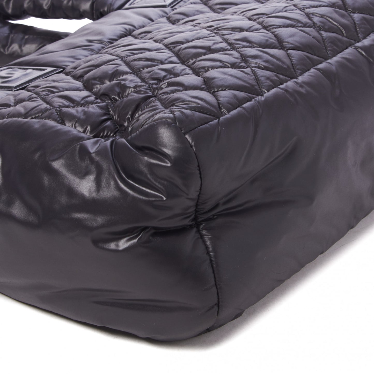 Nylon Coco Cocoon Zipped Tote Black