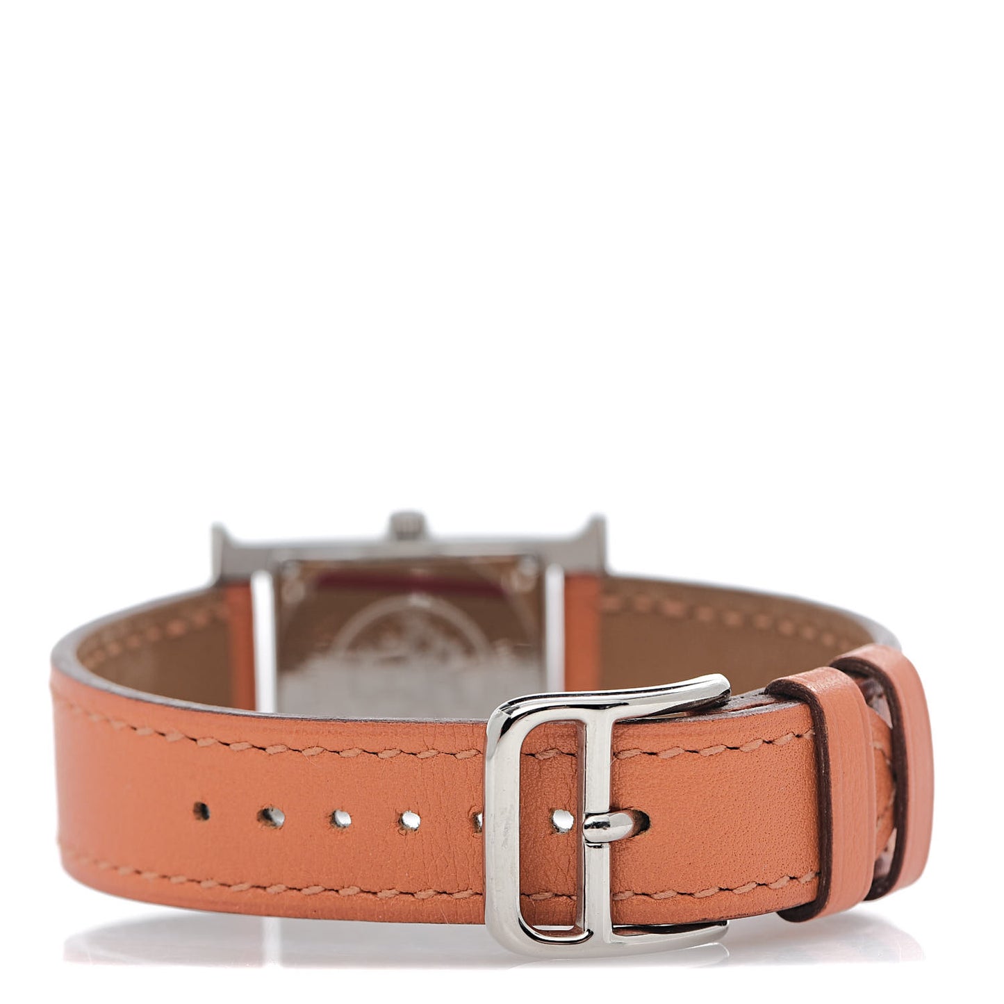Stainless Steel Swift 21mm Heure H Hour Quartz Watch Orange