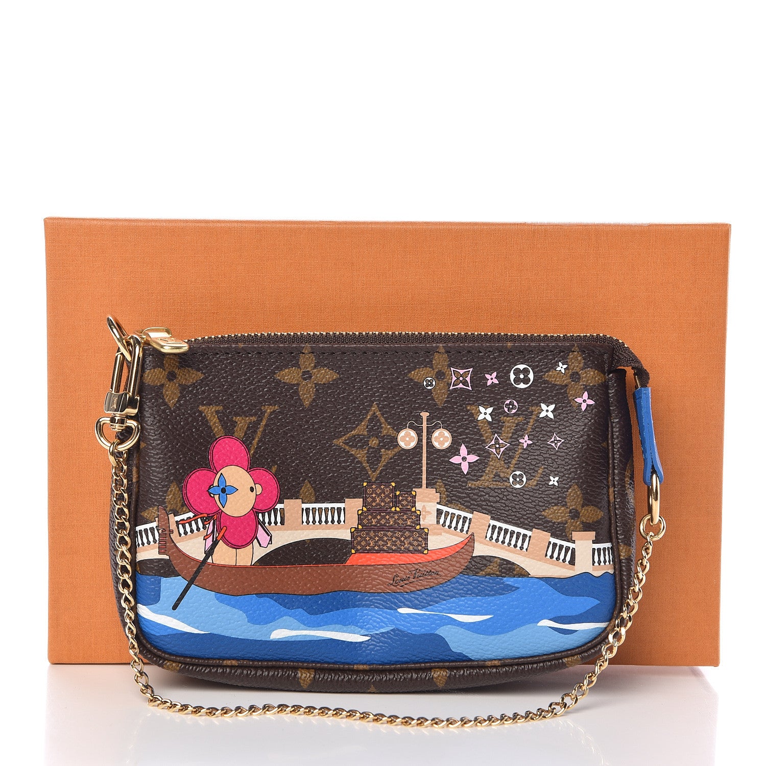 Louis Vuitton Monogram 2019 Christmas Animation Mini Venice Pochette Accessories Blue 8 of 8