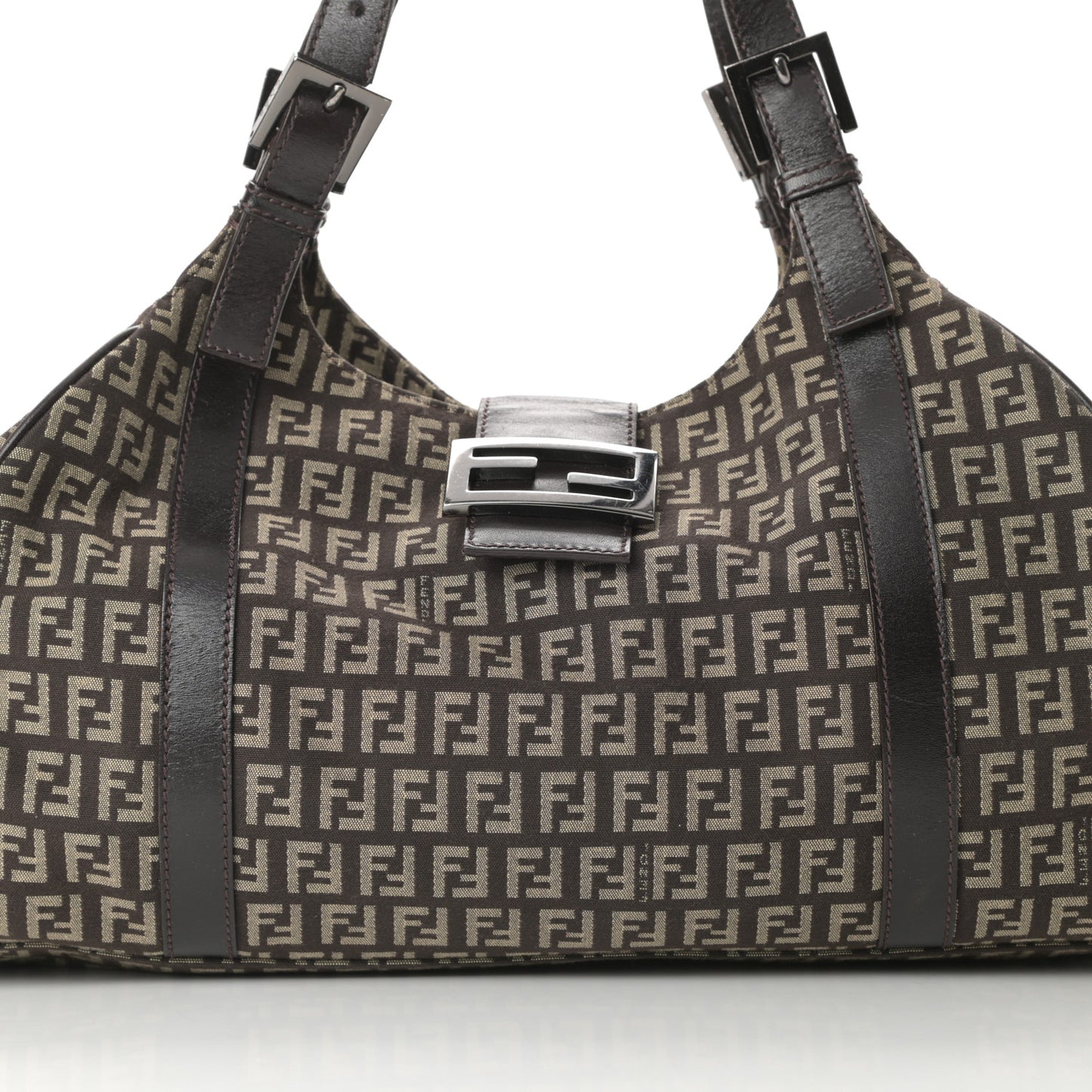Zucchino Vitello Shoulder Bag Testa di Moro Beige