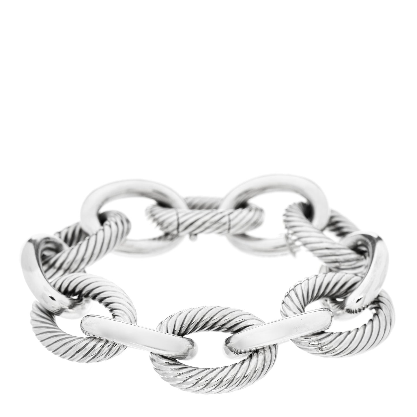 Sterling Silver 17mm Extra Large Oval Link Bracelet
