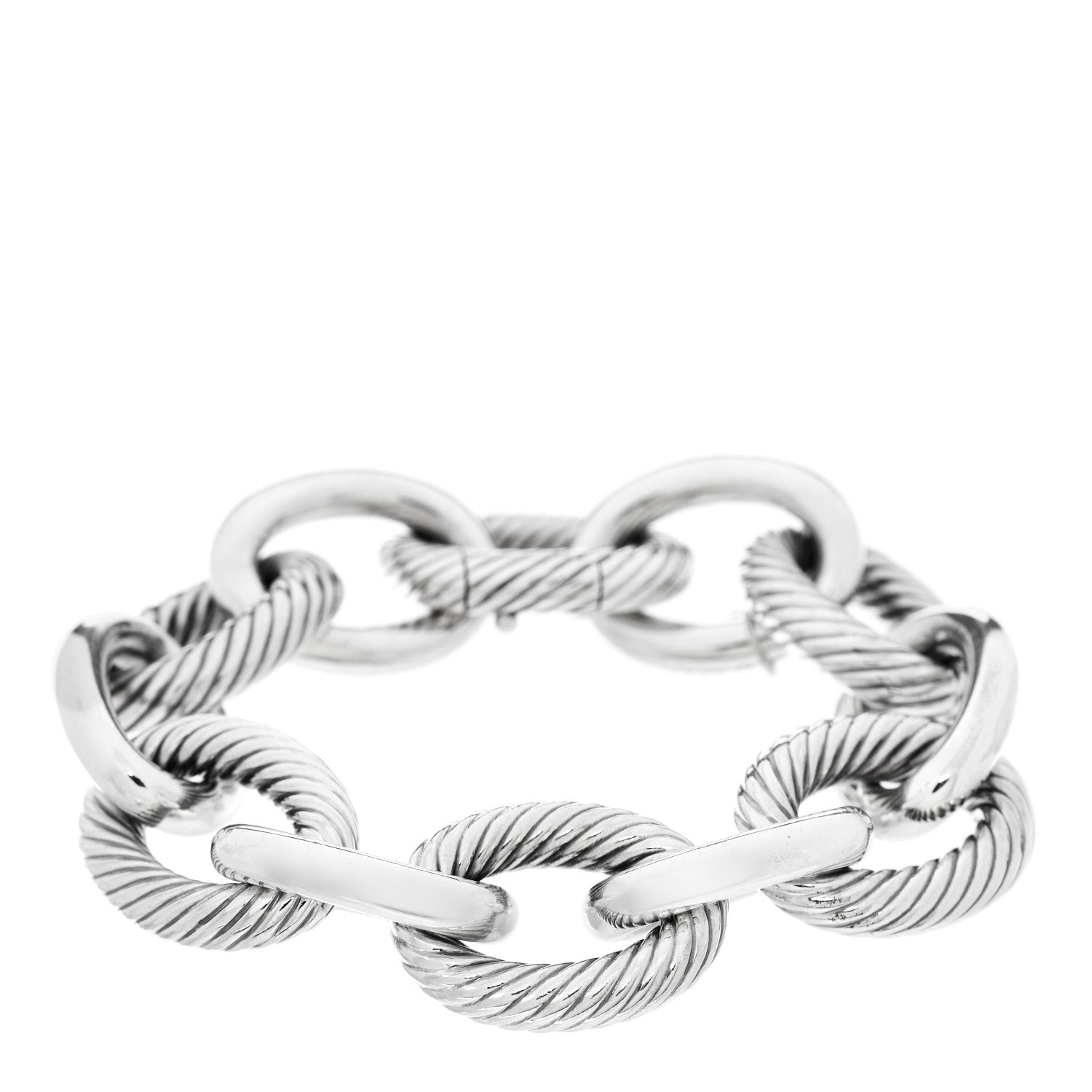 David Yurman Sterling Silver 17mm Extra Large Oval Link Bracelet 1 of 3