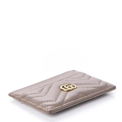 Gucci Calfskin Matelasse GG Marmont Card Holder Porcelain Rose 4 of 9