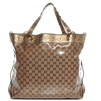 Gucci Crystal Monogram Studded Irina Tote 8 of 12