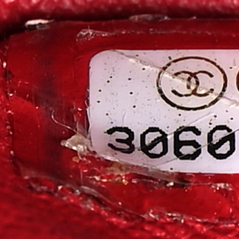 Chanel Caviar Chevron Quilted Jumbo Double Flap Dark Red 7 of 14