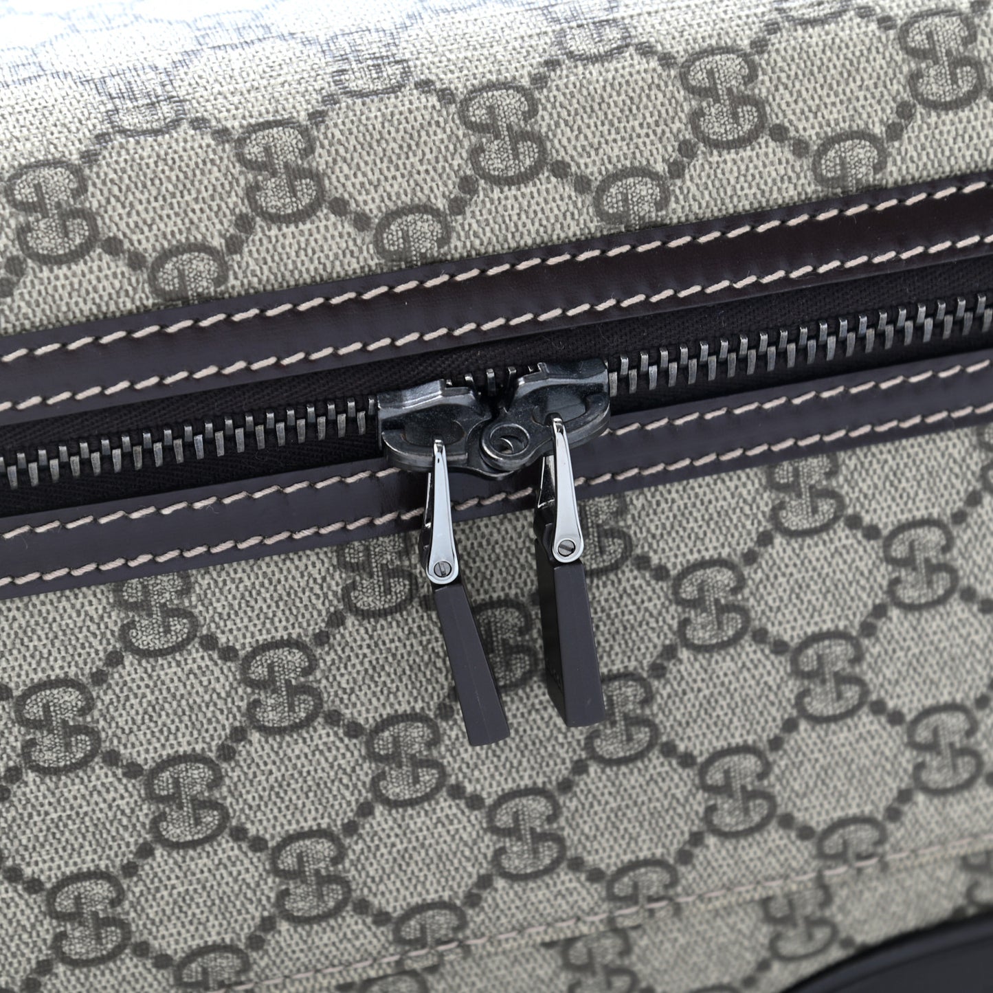 GG Plus Monogram Small Interlocking G Trolley Brown