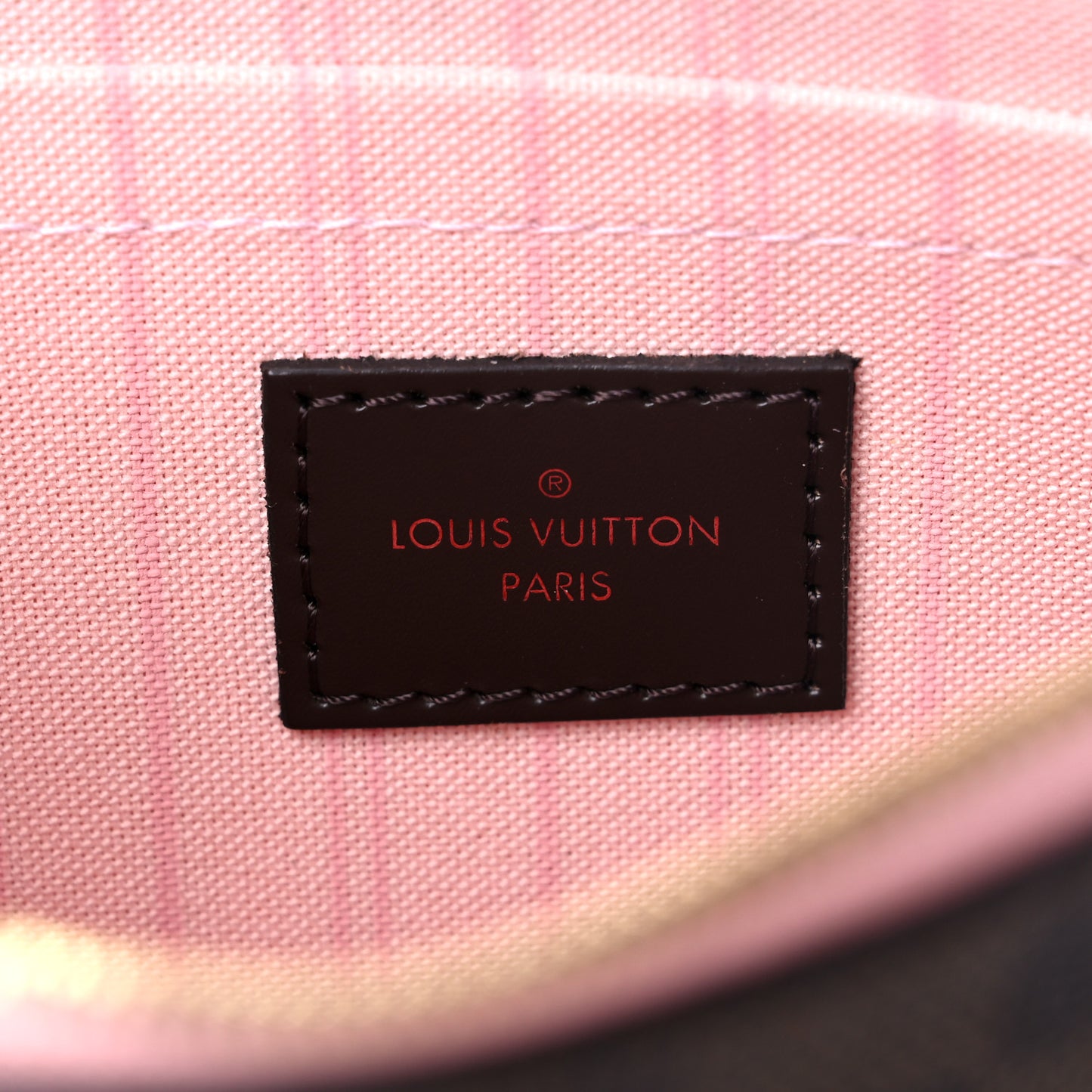 Damier Ebene Neverfull MM GM Pochette Rose Ballerine