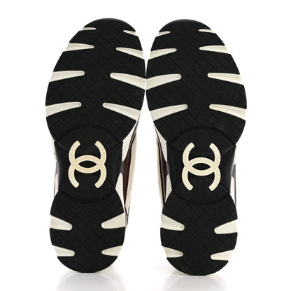 Chanel Calfskin CC Sneakers 39 Brown White Black 5 of 9