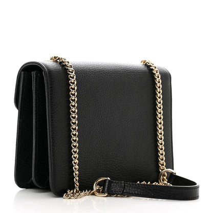 Gucci Dollar Calfskin Small Interlocking G Shoulder Bag Black 3 of 10