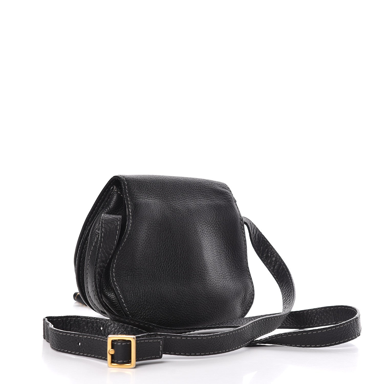 Chloe Calfskin Mini Marcie Round Crossbody Bag Black 3 of 11
