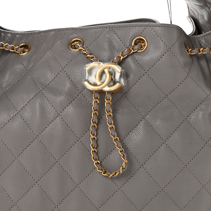 Chanel Caviar Quilted Medium Chanel 25 Handbag Dark Grey 9 of 11