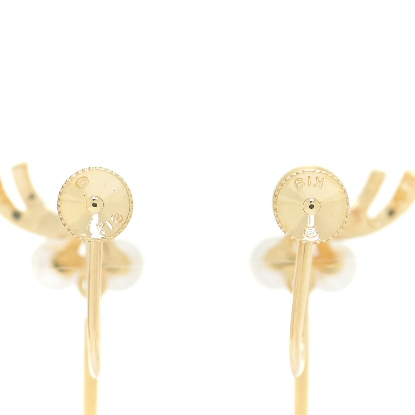 18K Yellow Gold Akoya Pearl 3.5-8mm Drop Screw-Back Earrings