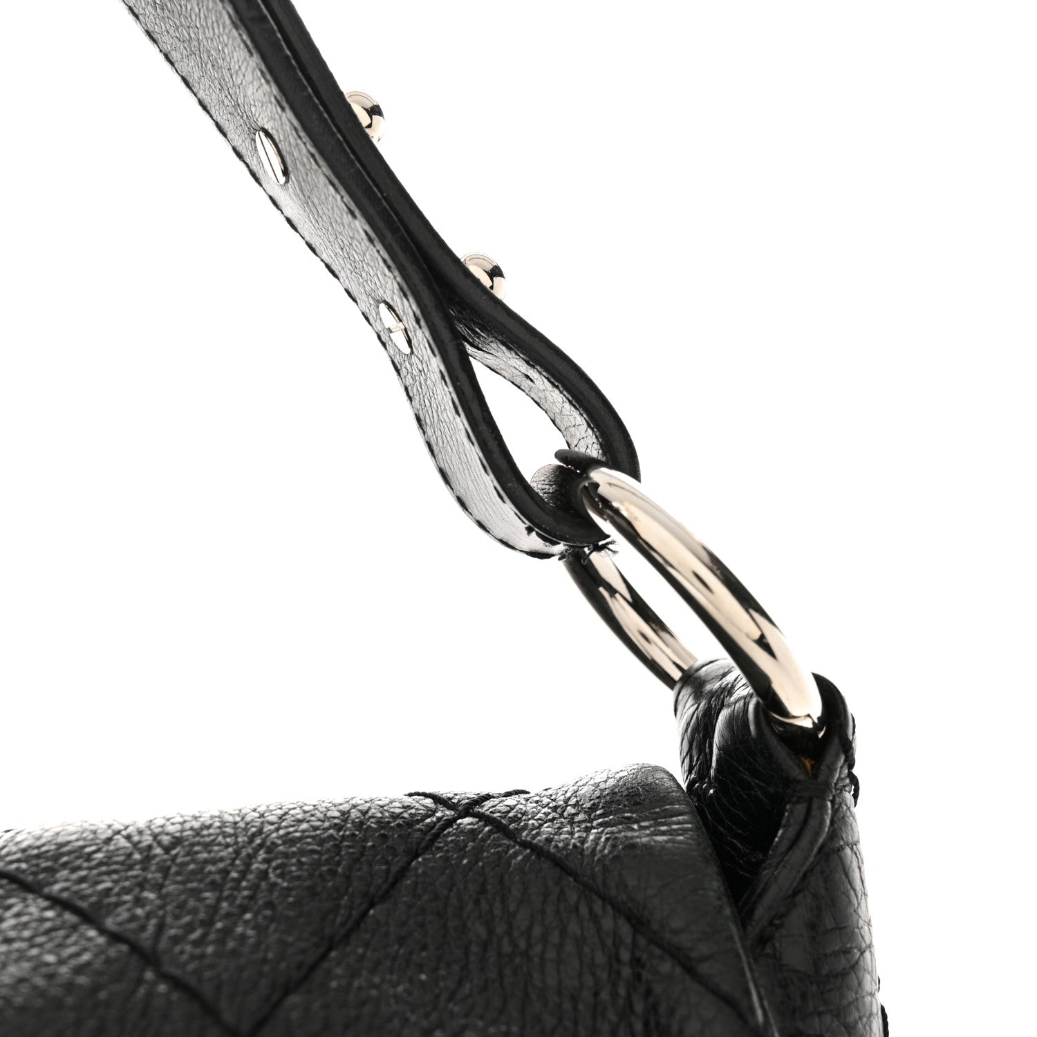 Chanel Glazed Calfskin Stitched XL On The Road Flap Black 10 of 15