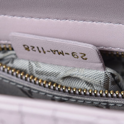Christian Dior Lambskin Cannage Small Lady Dior Pink 9 of 10