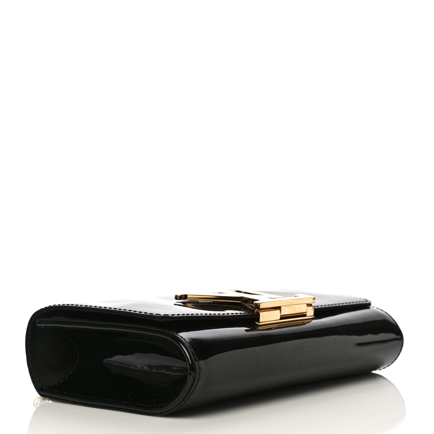 Louis Vuitton Patent Chain Louise MM Black 4 of 12