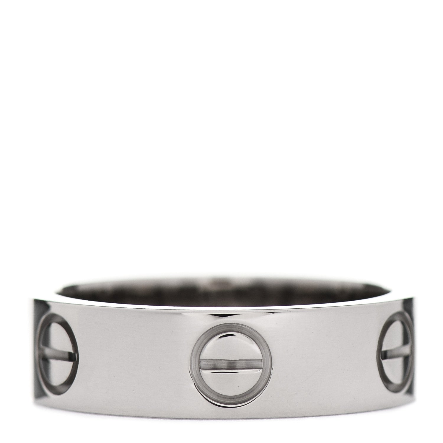 Cartier 18K White Gold 5.5mm LOVE Ring 54 6.75 3 of 4