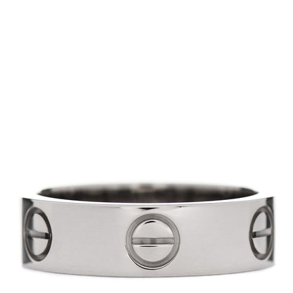 Cartier 18K White Gold 5.5mm LOVE Ring 54 6.75 3 of 4
