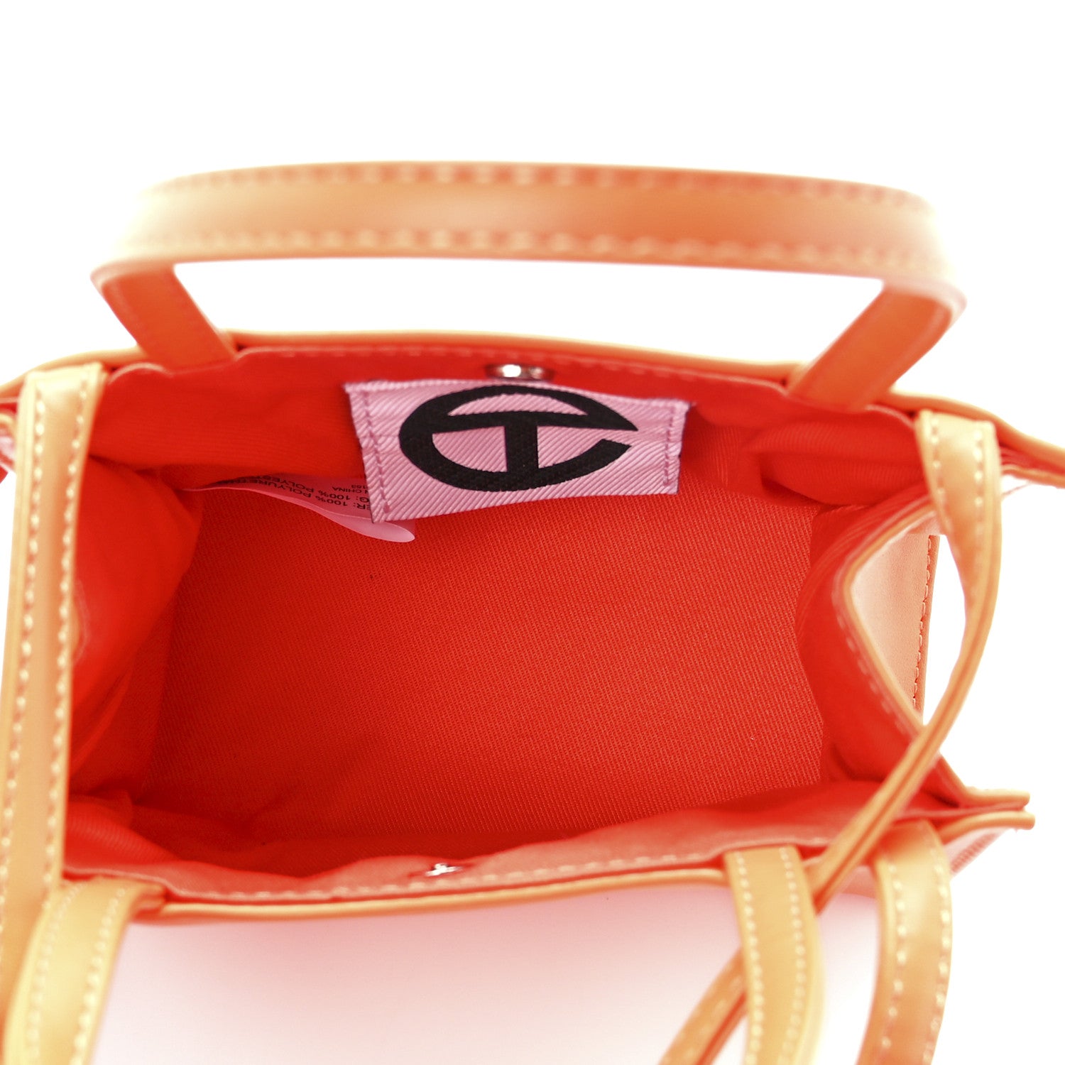 Telfar Vegan Leather Small Shopping Bag Orange 5 of 11