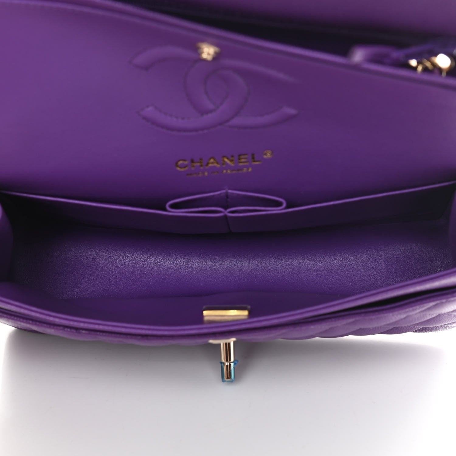 Chanel Caviar Quilted Small Double Flap Dark Purple 5 of 11
