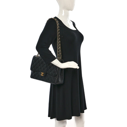 Chanel Caviar Quilted Jumbo Double Flap Black 2 of 13