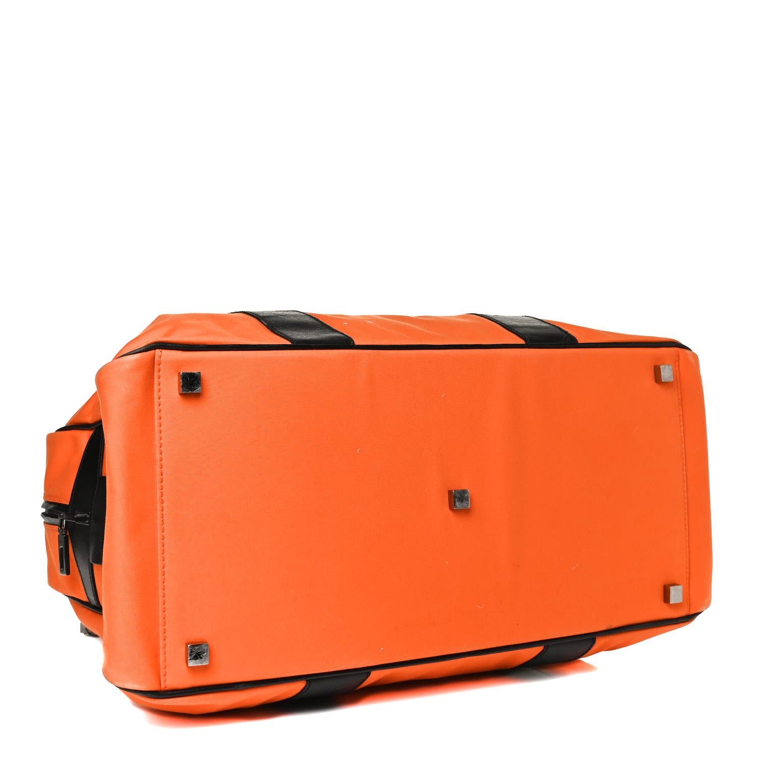 Gucci Nylon Calfskin Duffle Bag Orange 3 of 25