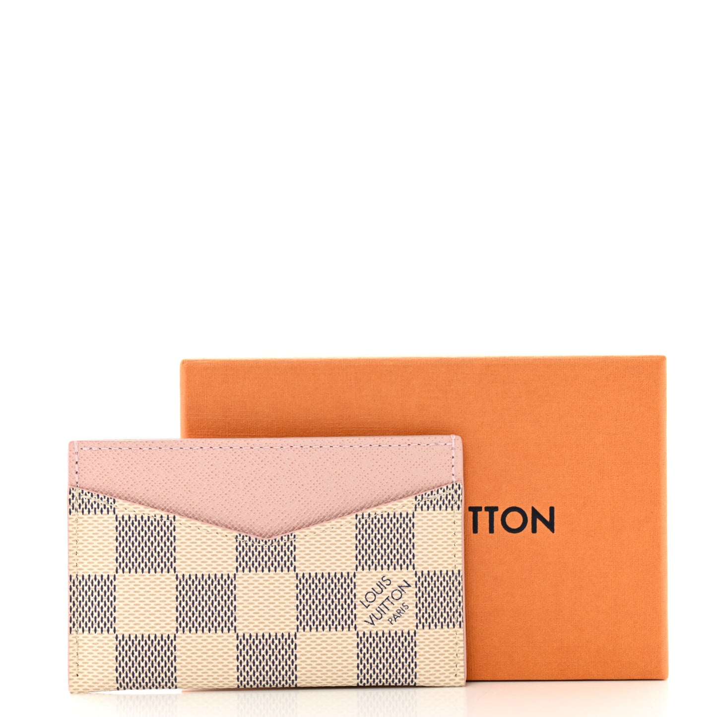 Damier Azur Daily Card Holder Rose Ballerine