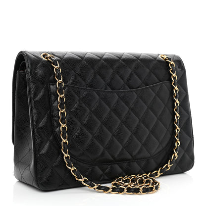 Chanel Caviar Quilted Maxi Double Flap Black 3 of 12