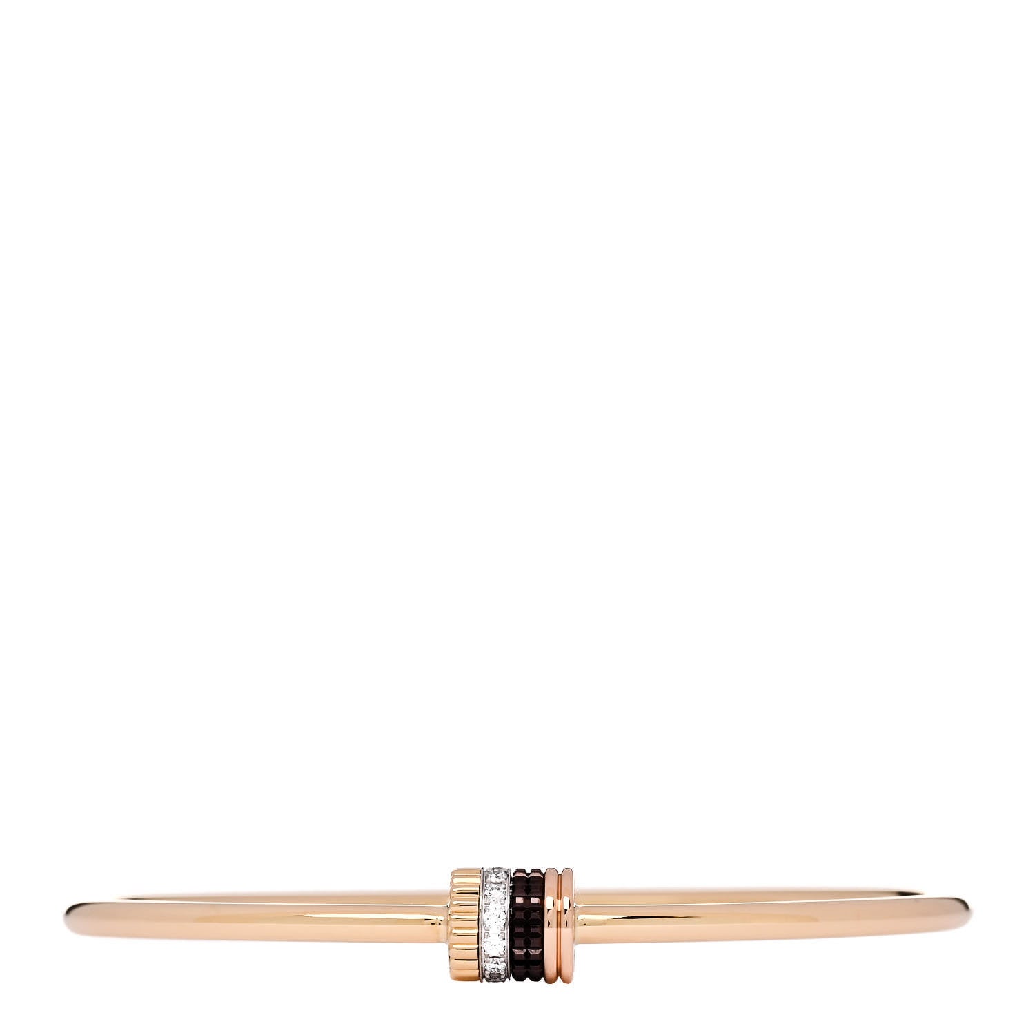 Boucheron 18K Yellow Pink White Gold Diamond PVD Quatre Classique Bracelet Brown 1 of 4