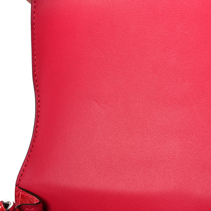 Hermes Shiny Alligator Mini Sac Roulis Bougainvillea 15 of 16