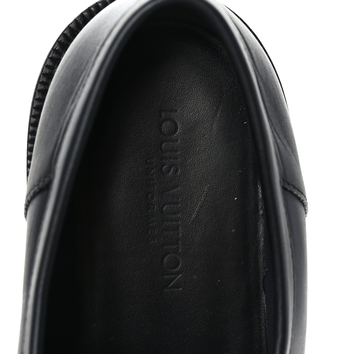 Calfskin Oversized Chain Academy Loafers 38.5 Black