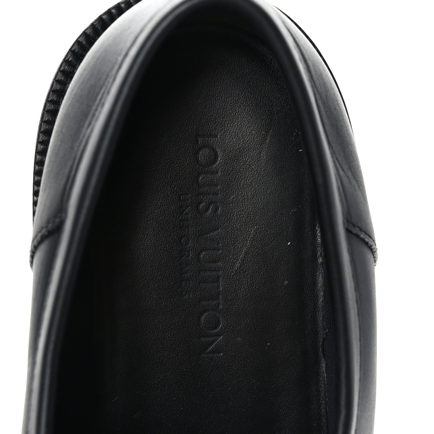 Louis Vuitton Calfskin Oversized Chain Academy Loafers 38.5 Black 6 of 7