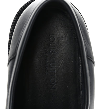 Louis Vuitton Calfskin Oversized Chain Academy Loafers 38.5 Black 6 of 7
