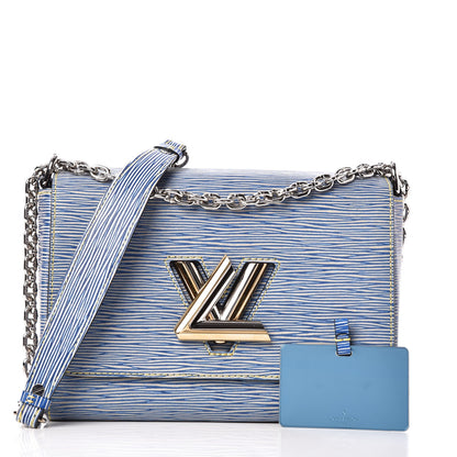 Louis Vuitton Epi Twist Shoulder Bag MM Denim Light 3 of 9