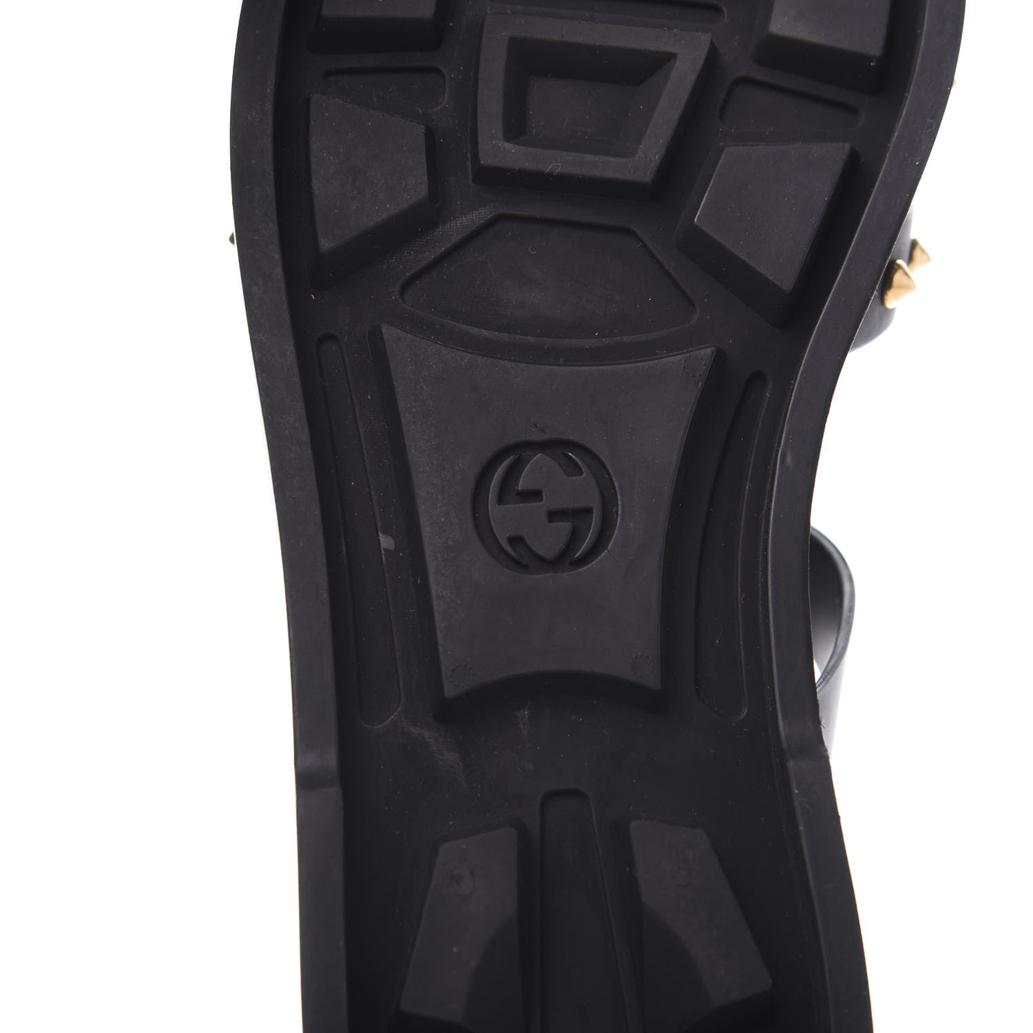 Gucci Rubber Crystal Mens Buckle Strap Sandals 8 Black 8 of 8
