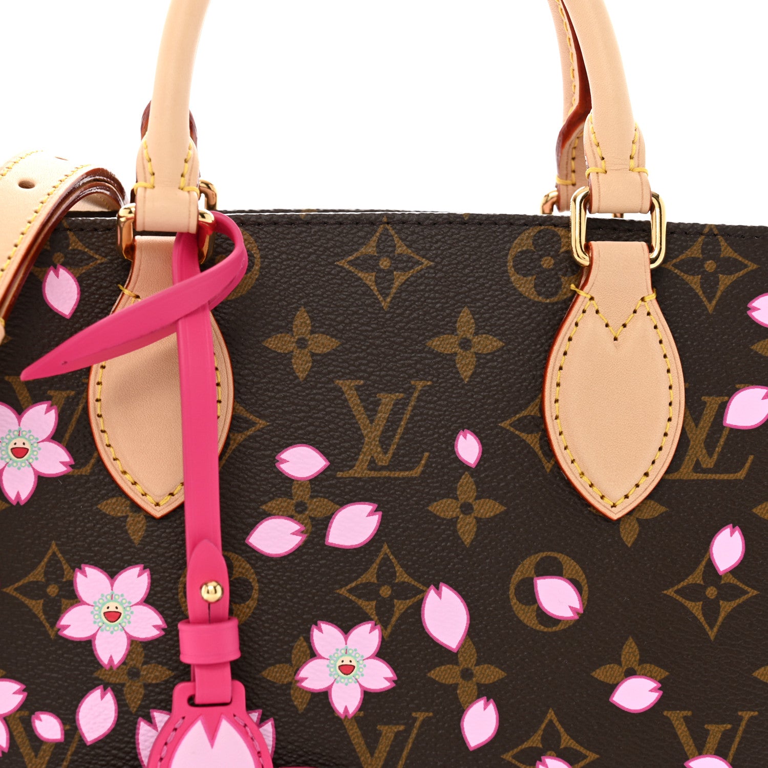 Louis Vuitton LV X TM Monogram Cherry Blossom Onthego PM Sakura Brown 7 of 9