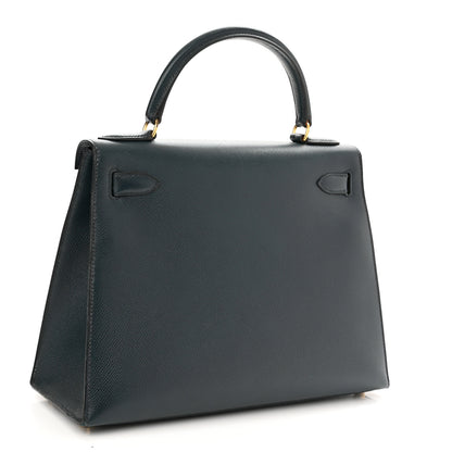 Hermes Courchevel Kelly Sellier 28 Bleu Marine 3 of 18