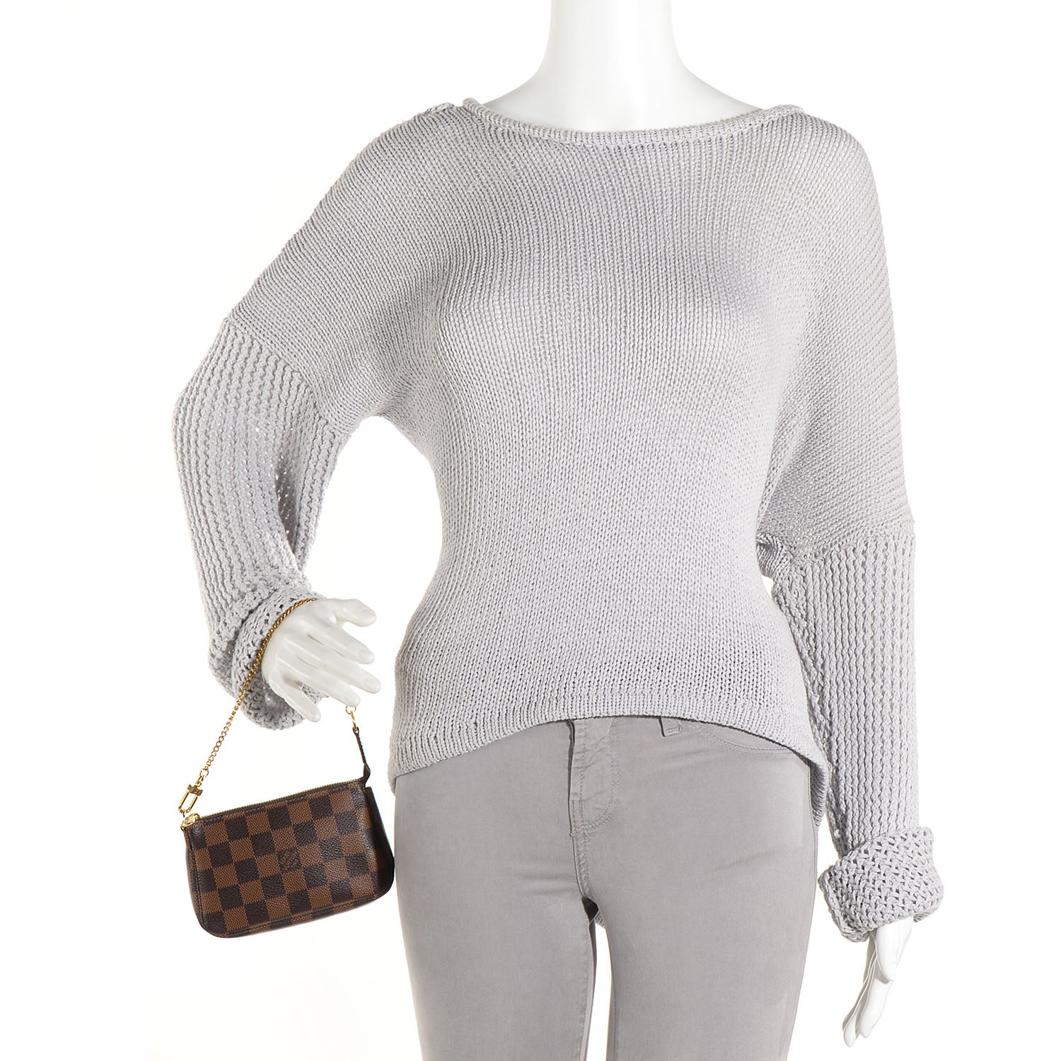 Louis Vuitton Damier Ebene Mini Pochette Accessories 2 of 7