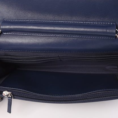 Chanel Lambskin Quilted Wallet On Chain WOC Navy Blue 5 of 9