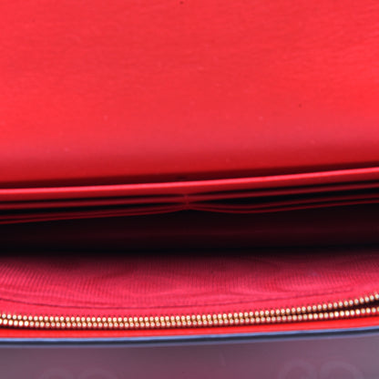 Gucci GG Supreme Monogram Apple Chain Wallet Beige Multicolor Lobster Red 5 of 11
