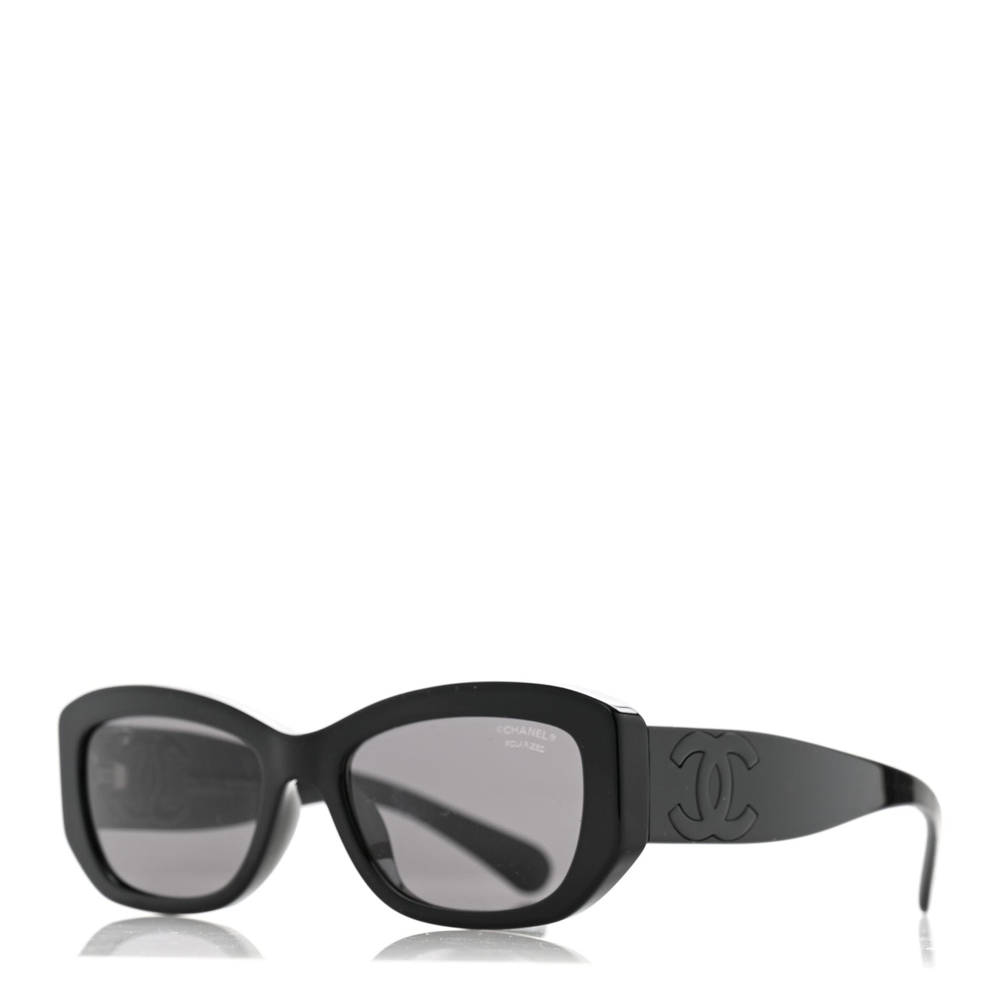 Acetate Rectangle Sunglasses 5493-A Black