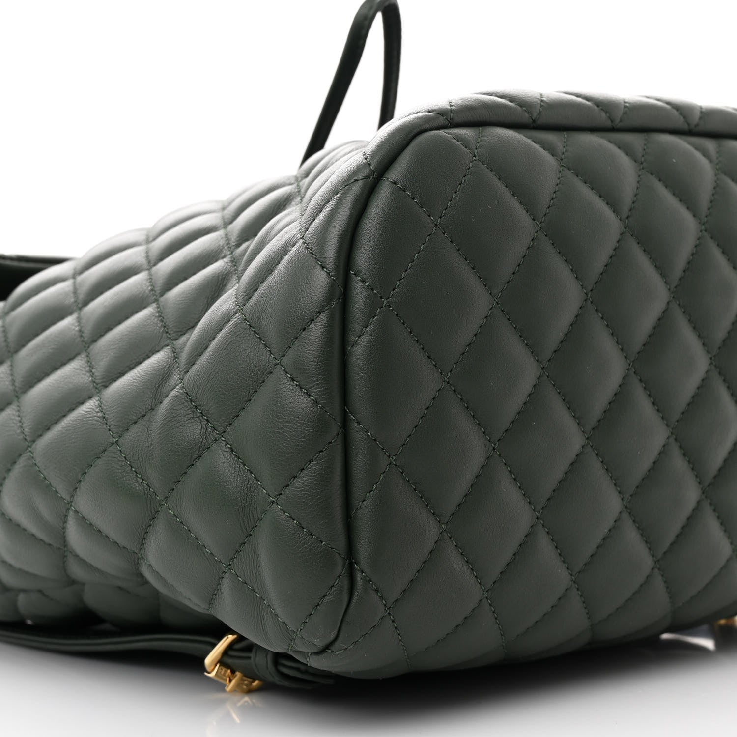 Chanel Lambskin Quilted Large Urban Spirit Backpack Dark Green 9 of 13