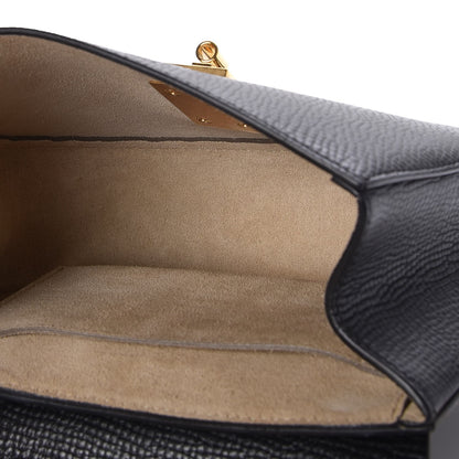 Chloe Grained Calfskin Lambskin Mini Bi-Color Drew Shoulder Bag Black Powder Beige 5 of 8