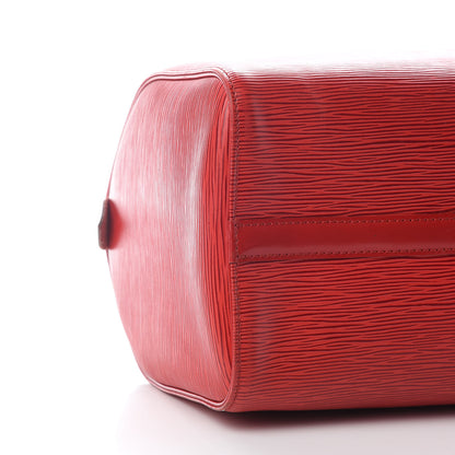 Louis Vuitton Epi Speedy 30 Castillan Red 8 of 10