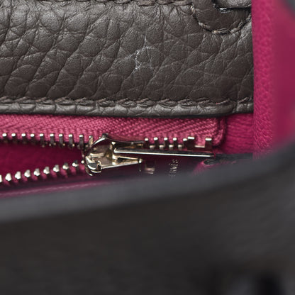 Hermes Taurillon Clemence Horseshoe Kelly Retourne 32 Graphite Tosca 30 of 41