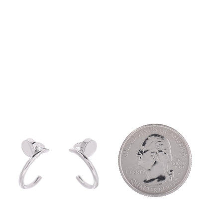 Cartier 18K White Gold Juste Un Clou Hoop Earrings 2 of 4