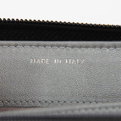 Chanel Lambskin Camellia Embossed Large Zip Around Gusset Wallet Black 6 of 8